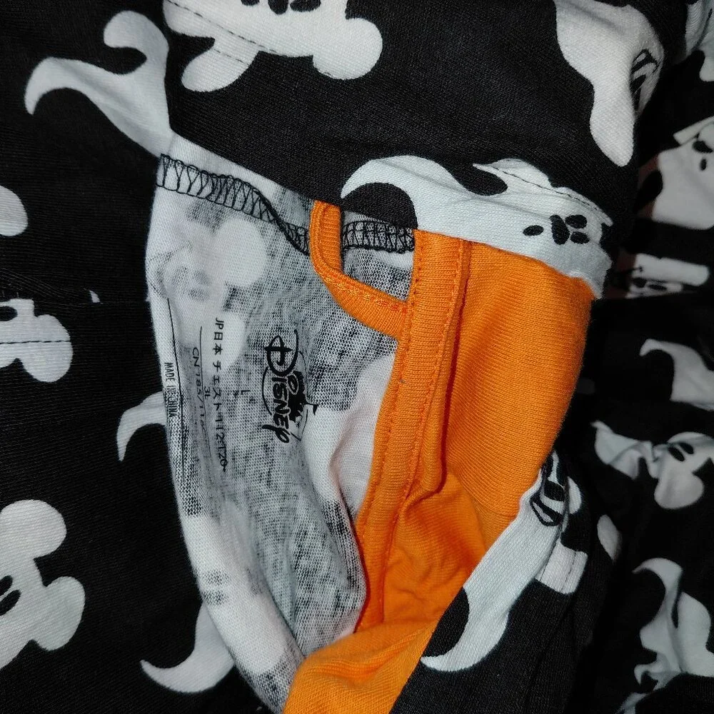 Disney Halloween NWT Large Black/White Mickey Ghosts Bodysuit Pajamas NEW - Picture 6 of 13